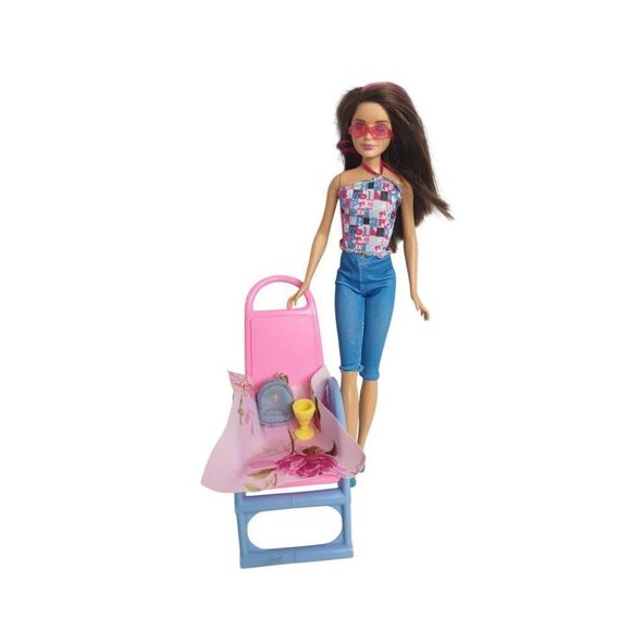 Barbie Skipper Doll Beach Set With Lounge Chair & Accessories - Picture 4 of 5